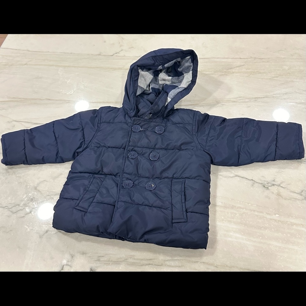 Baby Gap puffer coat infant size 18-24 months navy blue